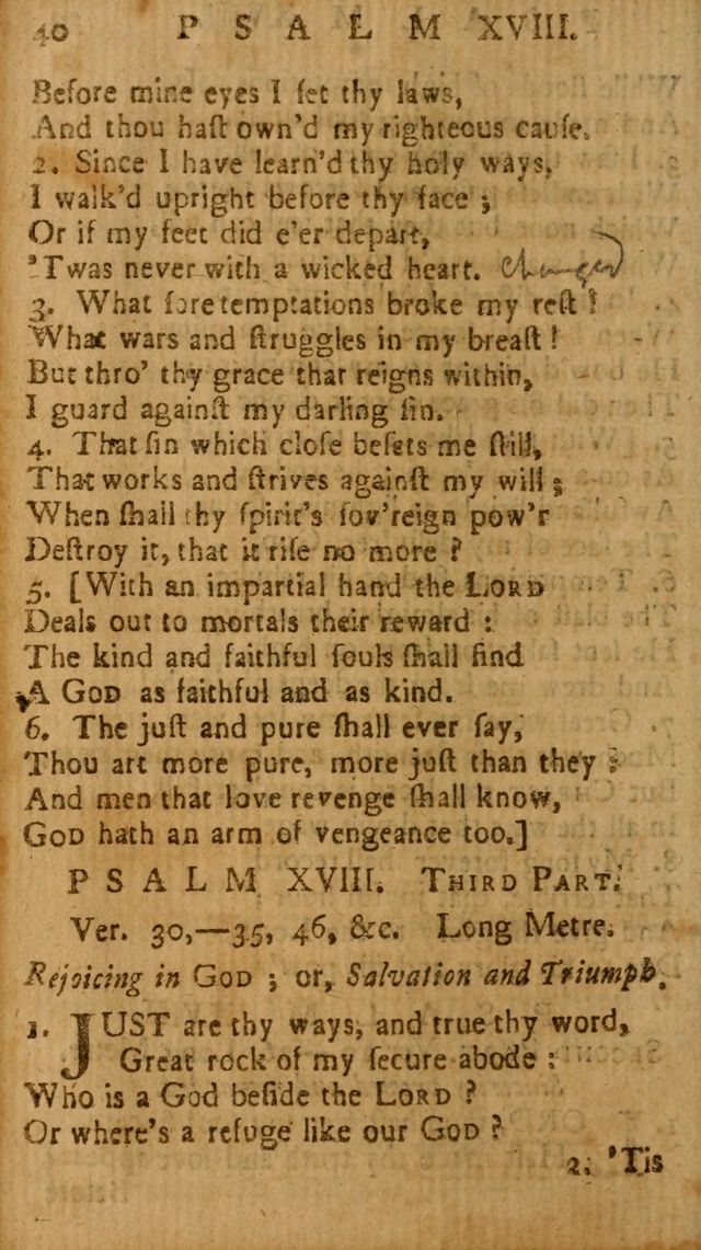 The Psalms of David: imitated in the language of the New Testament, and applied to the Christian state and worship page 40