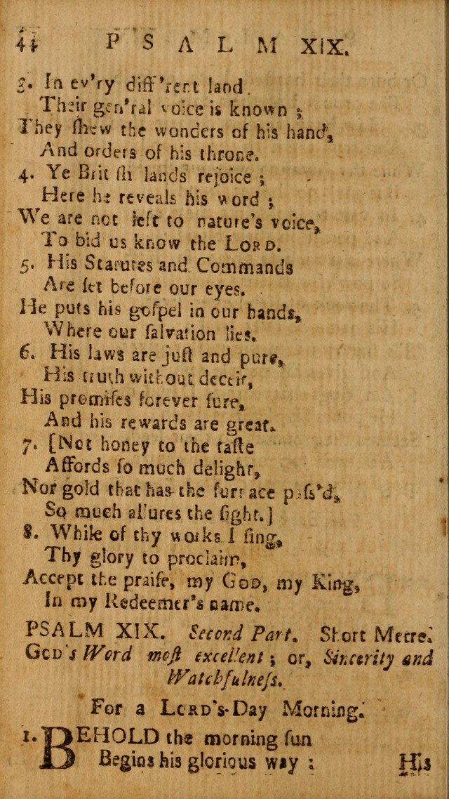 The Psalms of David: imitated in the language of the New Testament, and applied to the Christian state and worship page 44