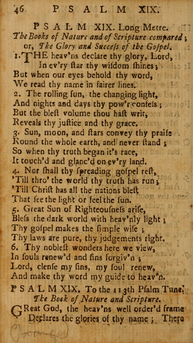 The Psalms of David: imitated in the language of the New Testament, and applied to the Christian state and worship page 46