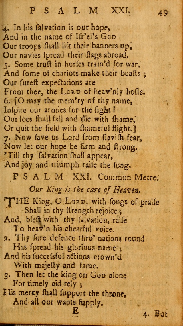 The Psalms of David: imitated in the language of the New Testament, and applied to the Christian state and worship page 49