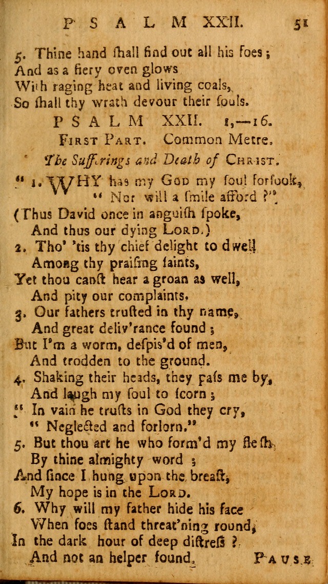 The Psalms of David: imitated in the language of the New Testament, and applied to the Christian state and worship page 51