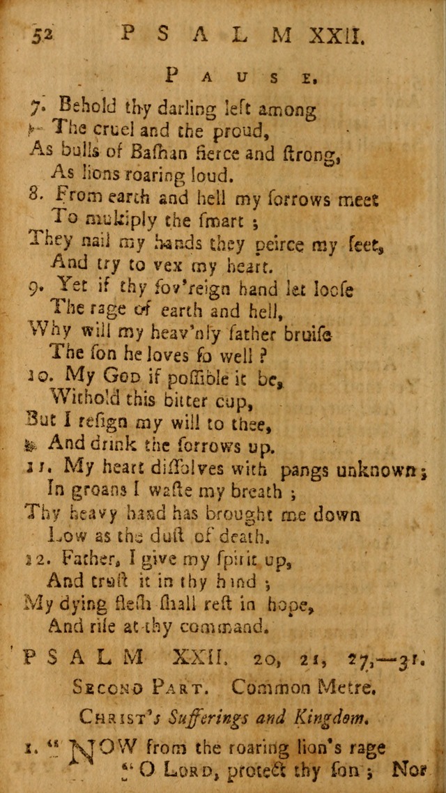 The Psalms of David: imitated in the language of the New Testament, and applied to the Christian state and worship page 52