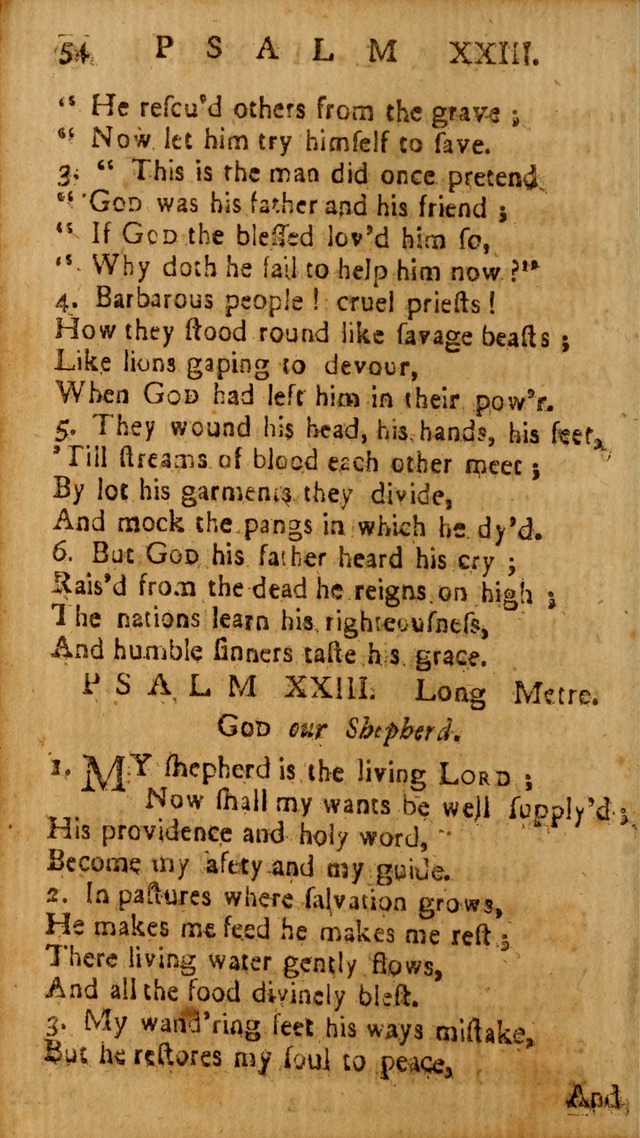 The Psalms of David: imitated in the language of the New Testament, and applied to the Christian state and worship page 54