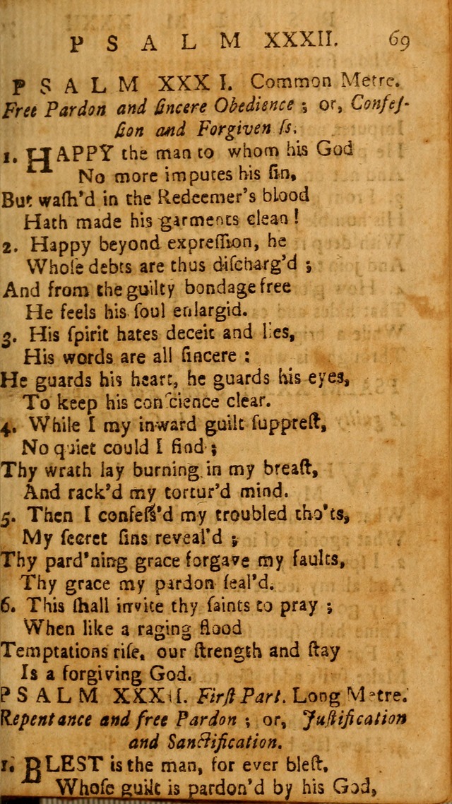 The Psalms of David: imitated in the language of the New Testament, and applied to the Christian state and worship page 69