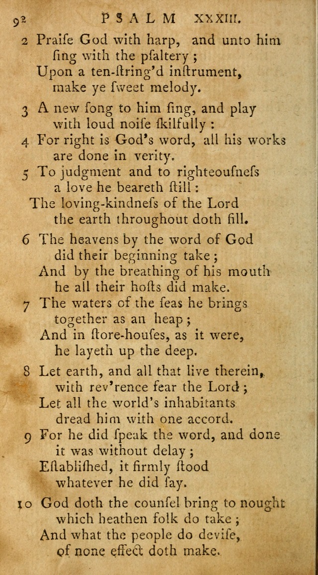 Psalms of David in metre page 92