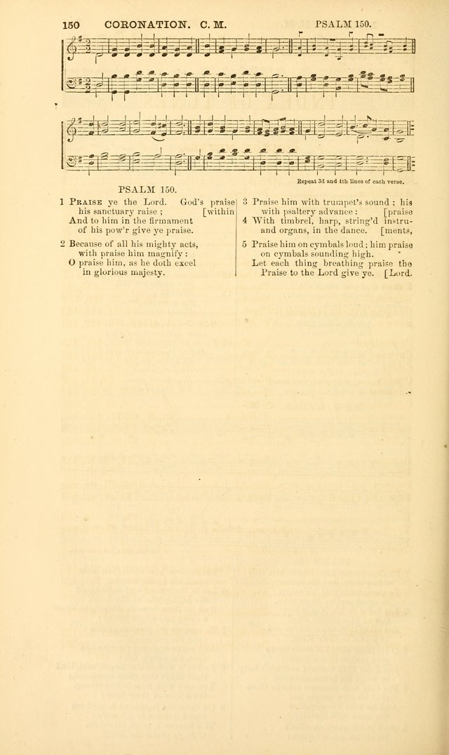 The Psalms of David: with a selection of standard music appropriately arranged according to sentiment of each Psalm or portion of Psalm (8th ed.) page 150