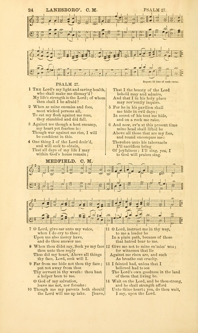 The Psalms of David: with a selection of standard music appropriately arranged according to sentiment of each Psalm or portion of Psalm (8th ed.) page 24