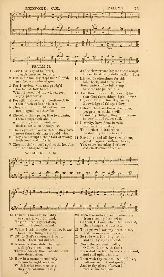 The Psalms of David: with a selection of standard music appropriately arranged according to sentiment of each Psalm or portion of Psalm (8th ed.) page 73