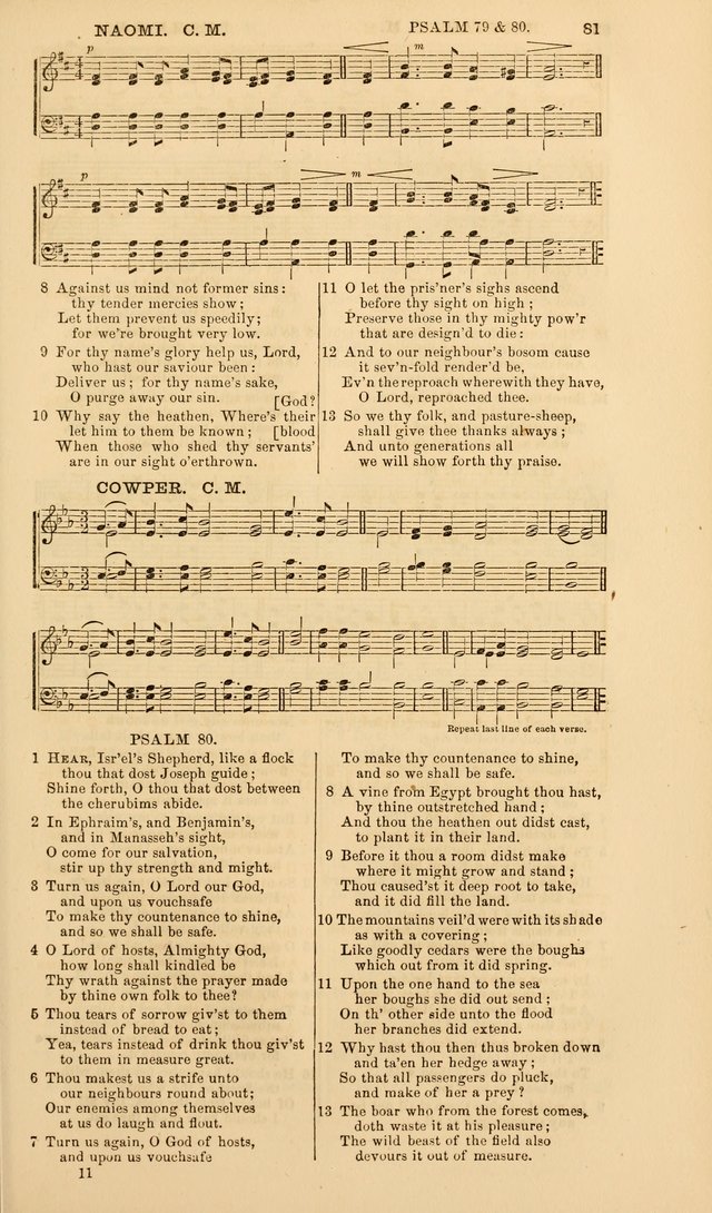 The Psalms of David: with a selection of standard music appropriately arranged according to sentiment of each Psalm or portion of Psalm (8th ed.) page 81