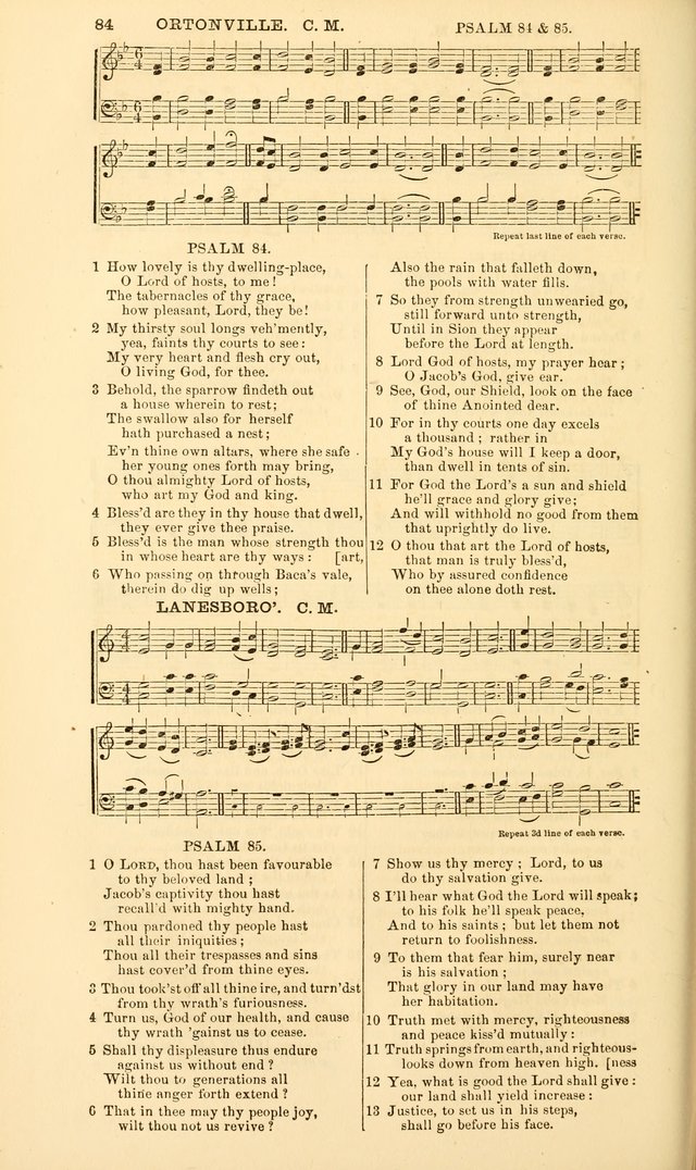 The Psalms of David: with a selection of standard music appropriately arranged according to sentiment of each Psalm or portion of Psalm (8th ed.) page 84