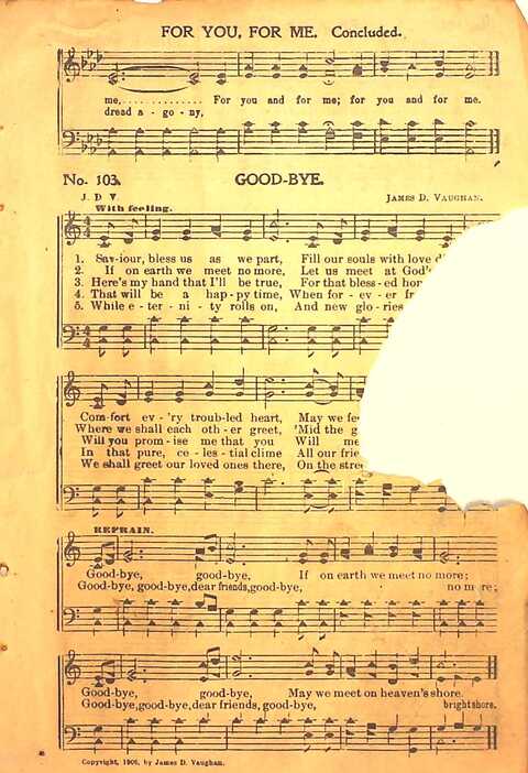 Praise Evangel: for Sunday-schools, revivals, singing-schools, conventions and general use in Christian work and worship page 103