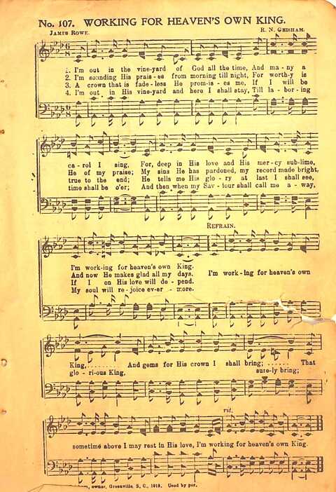 Praise Evangel: for Sunday-schools, revivals, singing-schools, conventions and general use in Christian work and worship page 107