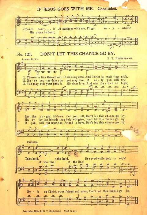 Praise Evangel: for Sunday-schools, revivals, singing-schools, conventions and general use in Christian work and worship page 121