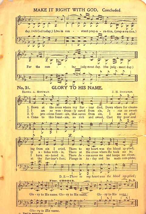 Praise Evangel: for Sunday-schools, revivals, singing-schools, conventions and general use in Christian work and worship page 31