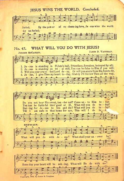 Praise Evangel: for Sunday-schools, revivals, singing-schools, conventions and general use in Christian work and worship page 47