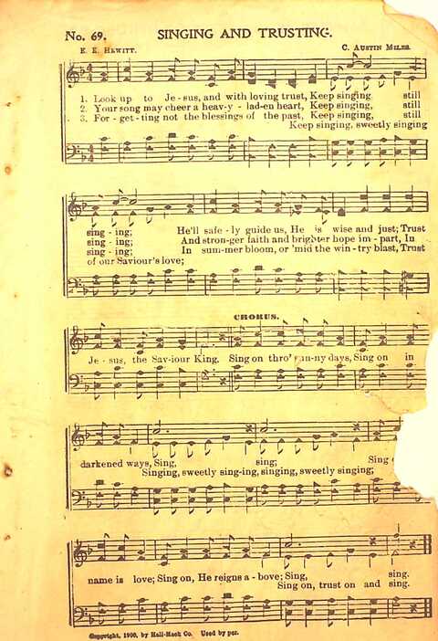 Praise Evangel: for Sunday-schools, revivals, singing-schools, conventions and general use in Christian work and worship page 69