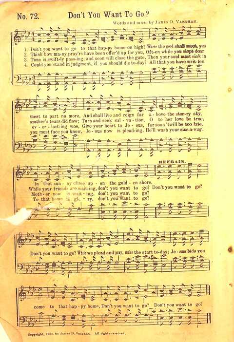 Praise Evangel: for Sunday-schools, revivals, singing-schools, conventions and general use in Christian work and worship page 72