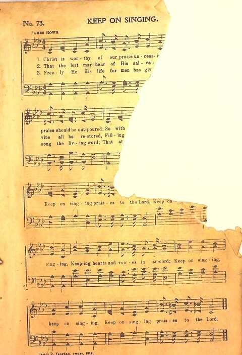 Praise Evangel: for Sunday-schools, revivals, singing-schools, conventions and general use in Christian work and worship page 73