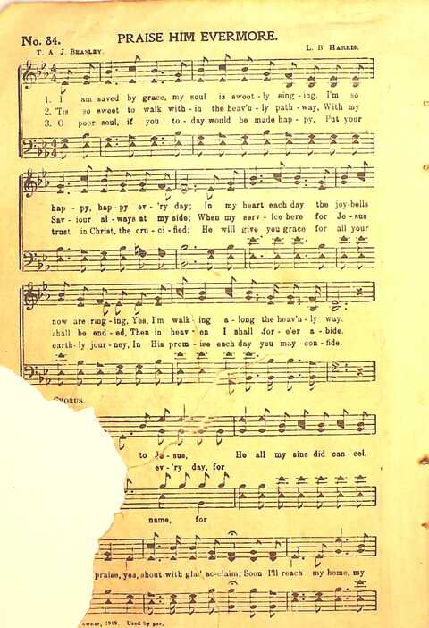 Praise Evangel: for Sunday-schools, revivals, singing-schools, conventions and general use in Christian work and worship page 84