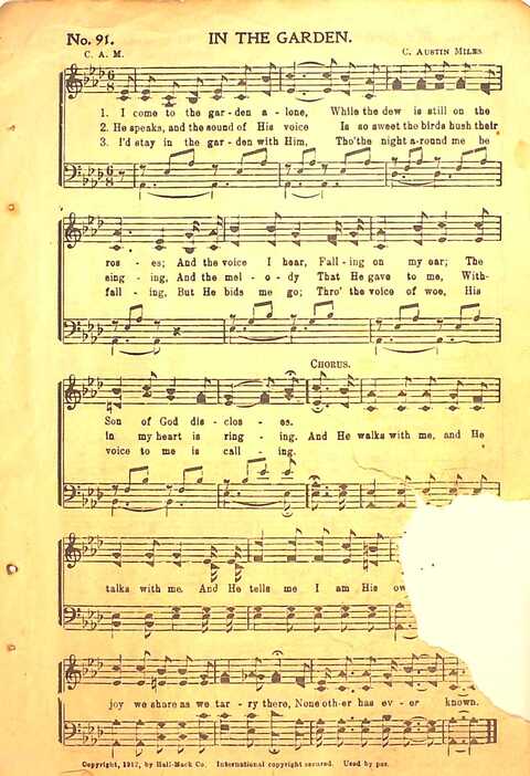 Praise Evangel: for Sunday-schools, revivals, singing-schools, conventions and general use in Christian work and worship page 91