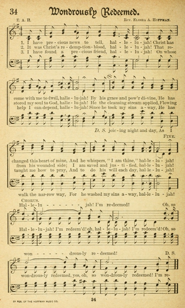 Pentecostal Hymns No. 1: a Winnowed Collection for Evangelistic Services, young people