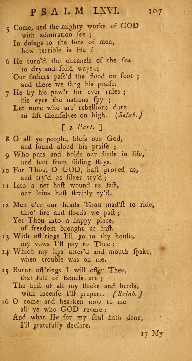 The Psalms Hymns and Spiritual Songs of the Old and New Testament, faithfully translated into English Metre: being the New-England Psalm-Book, revised and improved... (2nd ed.) page 107