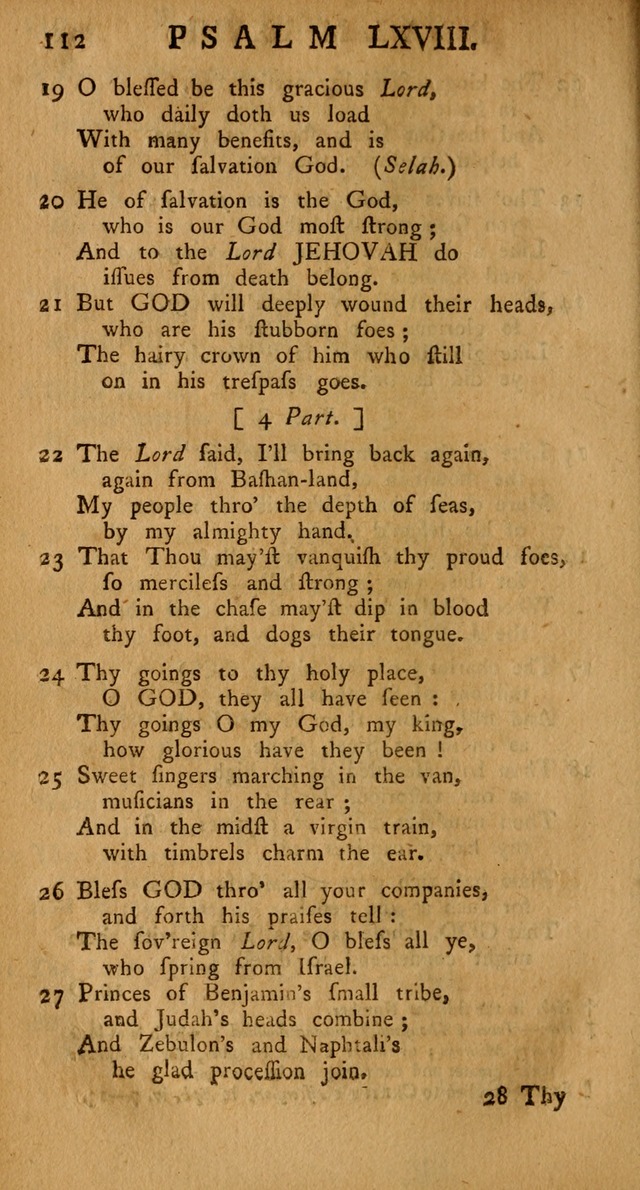 The Psalms Hymns and Spiritual Songs of the Old and New Testament, faithfully translated into English Metre: being the New-England Psalm-Book, revised and improved... (2nd ed.) page 112