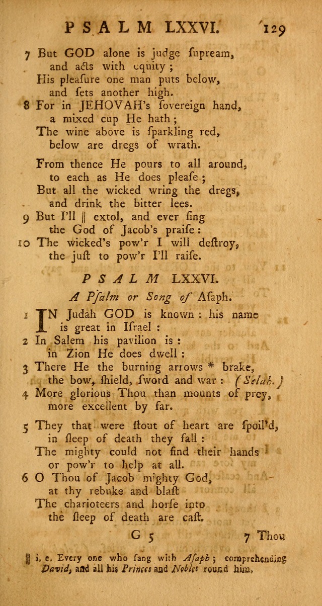 The Psalms Hymns and Spiritual Songs of the Old and New Testament, faithfully translated into English Metre: being the New-England Psalm-Book, revised and improved... (2nd ed.) page 129