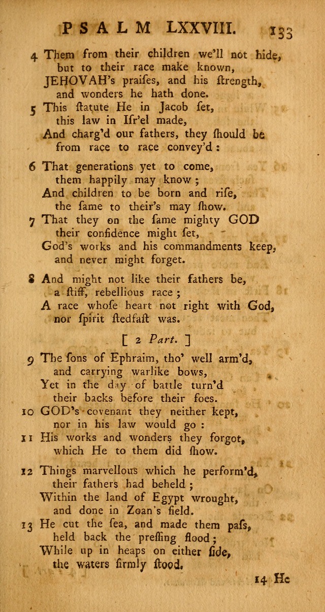 The Psalms Hymns and Spiritual Songs of the Old and New Testament, faithfully translated into English Metre: being the New-England Psalm-Book, revised and improved... (2nd ed.) page 133