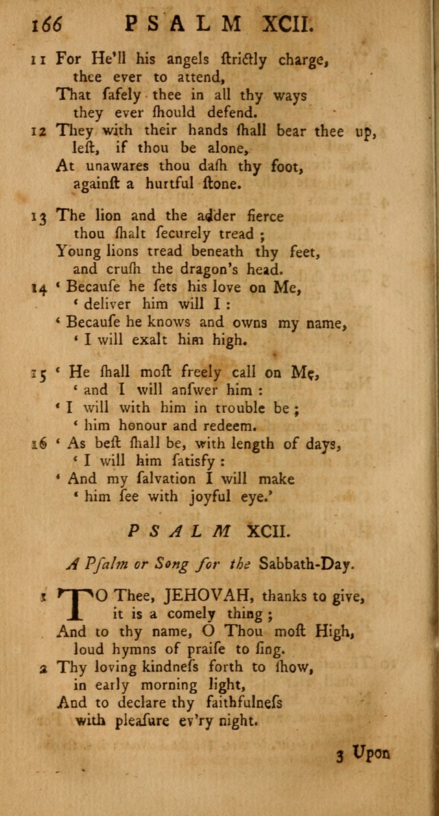 The Psalms Hymns and Spiritual Songs of the Old and New Testament, faithfully translated into English Metre: being the New-England Psalm-Book, revised and improved... (2nd ed.) page 166