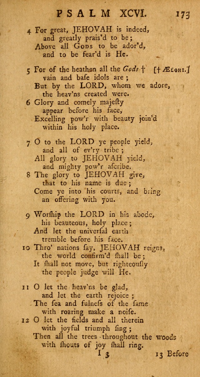 The Psalms Hymns and Spiritual Songs of the Old and New Testament, faithfully translated into English Metre: being the New-England Psalm-Book, revised and improved... (2nd ed.) page 173