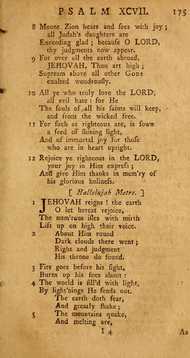 The Psalms Hymns and Spiritual Songs of the Old and New Testament, faithfully translated into English Metre: being the New-England Psalm-Book, revised and improved... (2nd ed.) page 175