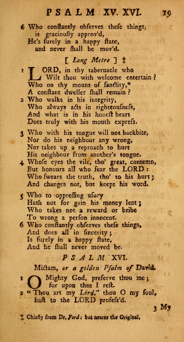 The Psalms Hymns and Spiritual Songs of the Old and New Testament, faithfully translated into English Metre: being the New-England Psalm-Book, revised and improved... (2nd ed.) page 19