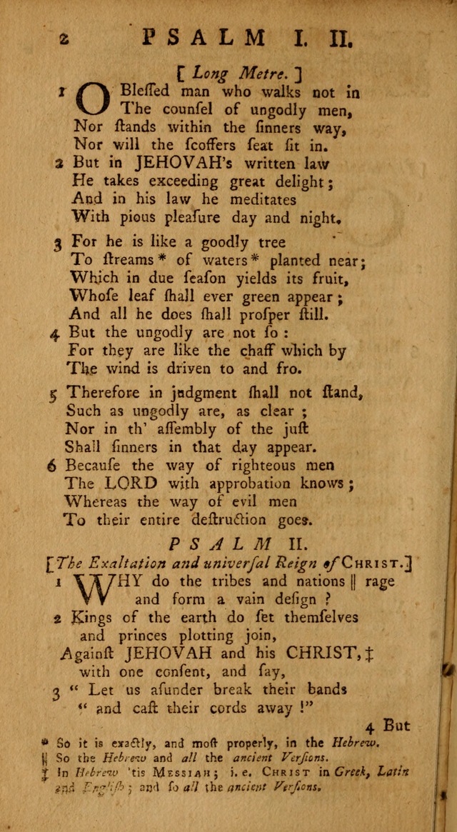 The Psalms Hymns and Spiritual Songs of the Old and New Testament, faithfully translated into English Metre: being the New-England Psalm-Book, revised and improved... (2nd ed.) page 2