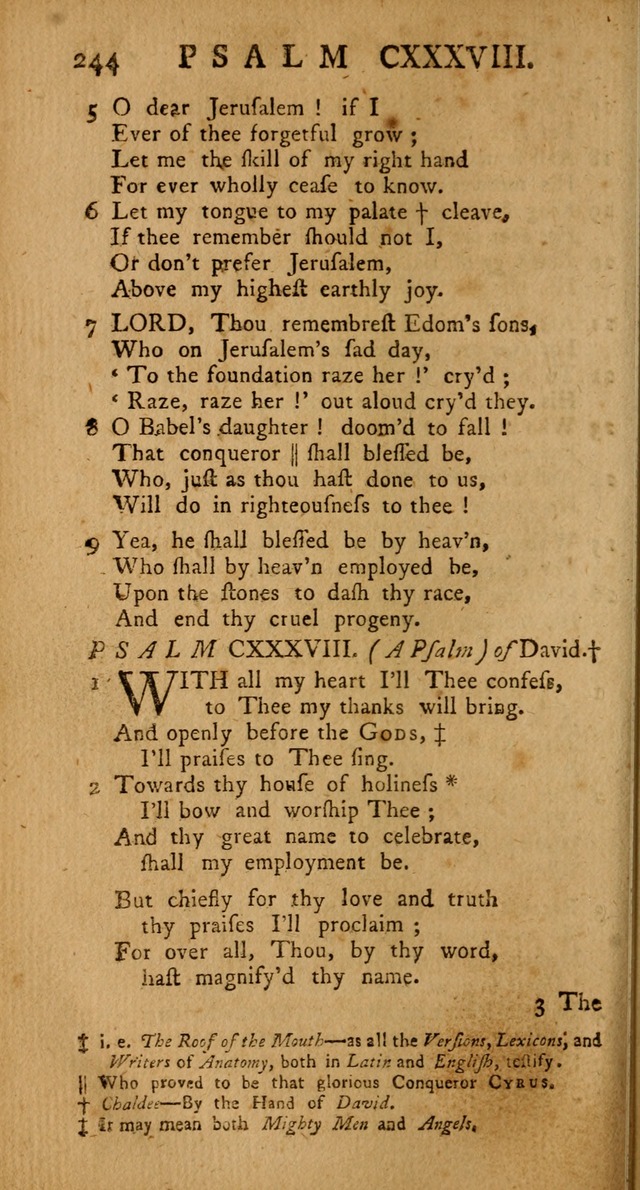 The Psalms Hymns and Spiritual Songs of the Old and New Testament, faithfully translated into English Metre: being the New-England Psalm-Book, revised and improved... (2nd ed.) page 244