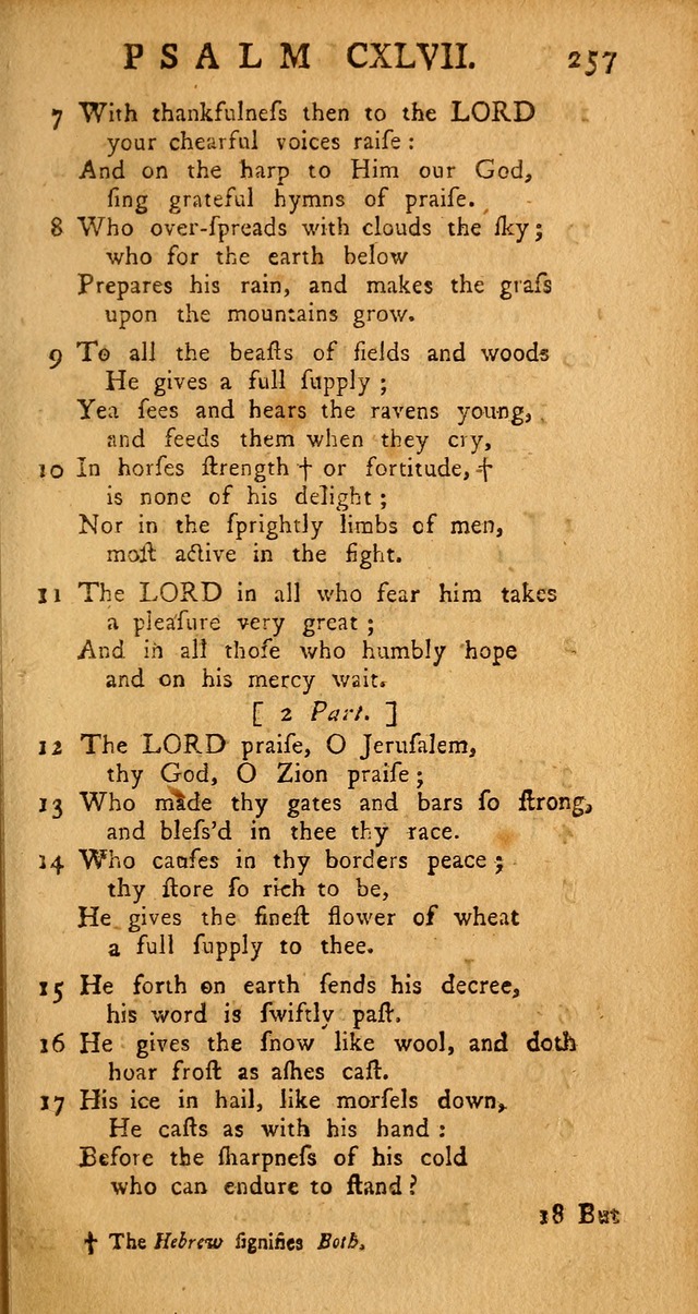 The Psalms Hymns and Spiritual Songs of the Old and New Testament, faithfully translated into English Metre: being the New-England Psalm-Book, revised and improved... (2nd ed.) page 257