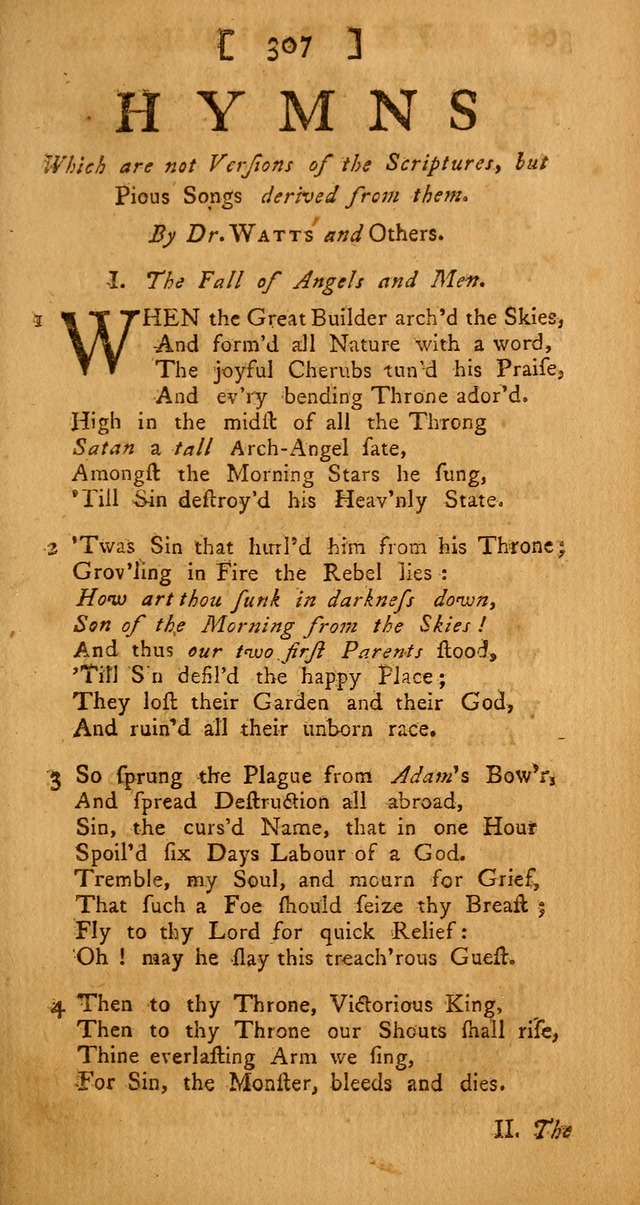 The Psalms Hymns and Spiritual Songs of the Old and New Testament, faithfully translated into English Metre: being the New-England Psalm-Book, revised and improved... (2nd ed.) page 307