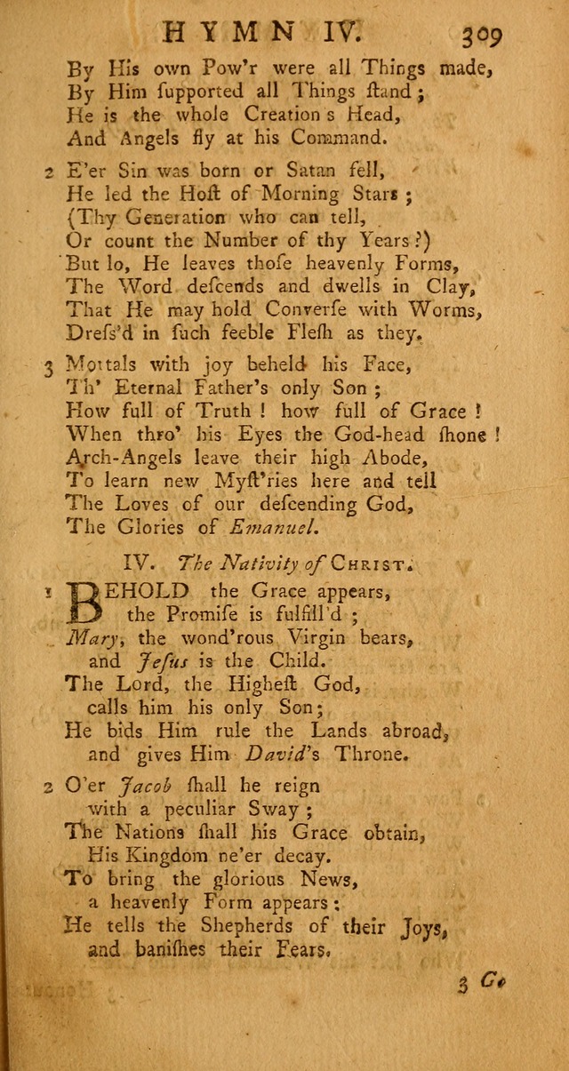 The Psalms Hymns and Spiritual Songs of the Old and New Testament, faithfully translated into English Metre: being the New-England Psalm-Book, revised and improved... (2nd ed.) page 309