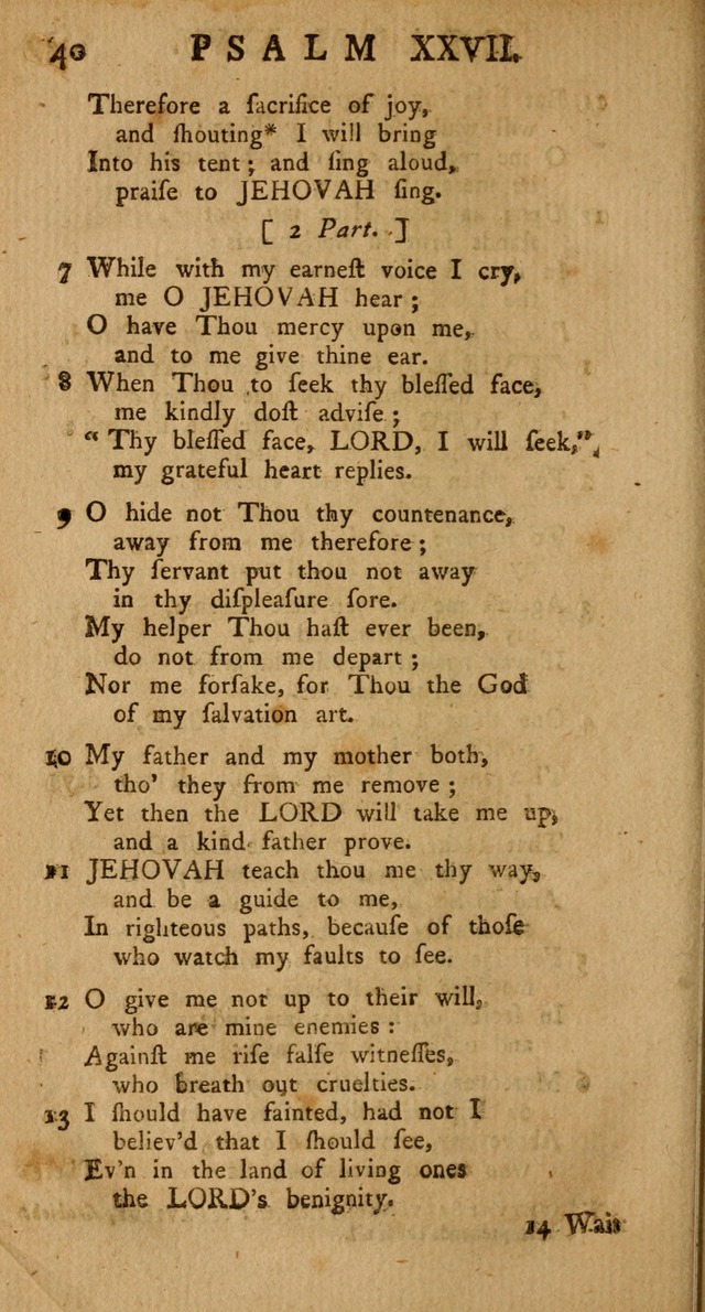 The Psalms Hymns and Spiritual Songs of the Old and New Testament, faithfully translated into English Metre: being the New-England Psalm-Book, revised and improved... (2nd ed.) page 40