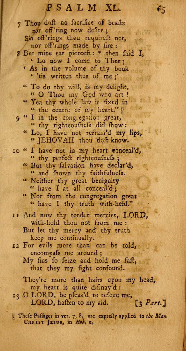 The Psalms Hymns and Spiritual Songs of the Old and New Testament, faithfully translated into English Metre: being the New-England Psalm-Book, revised and improved... (2nd ed.) page 65