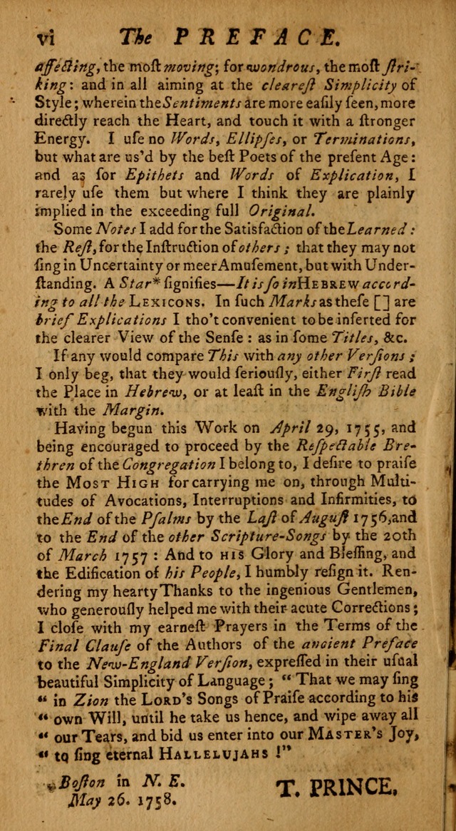 The Psalms Hymns and Spiritual Songs of the Old and New Testament, faithfully translated into English Metre: being the New-England Psalm-Book, revised and improved... (2nd ed.) page xv