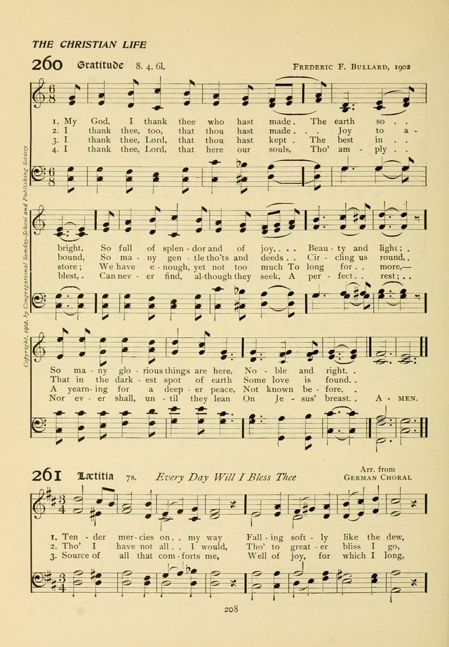 The Pilgrim Hymnal page 208