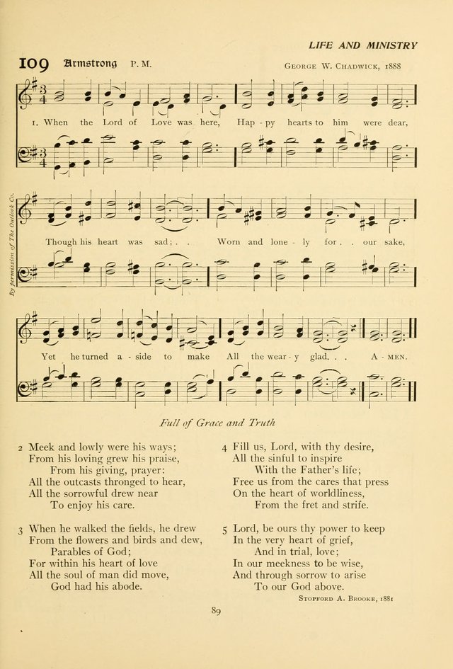 The Pilgrim Hymnal page 89