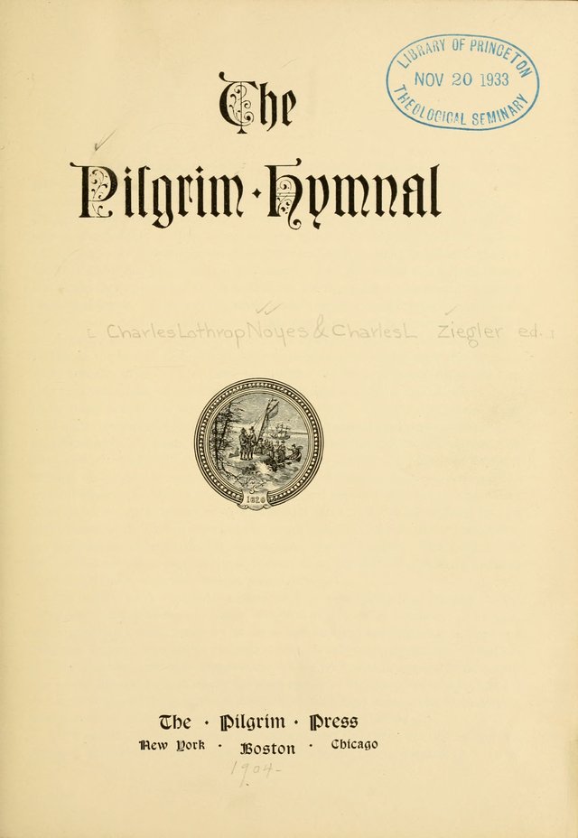 The Pilgrim Hymnal page vii