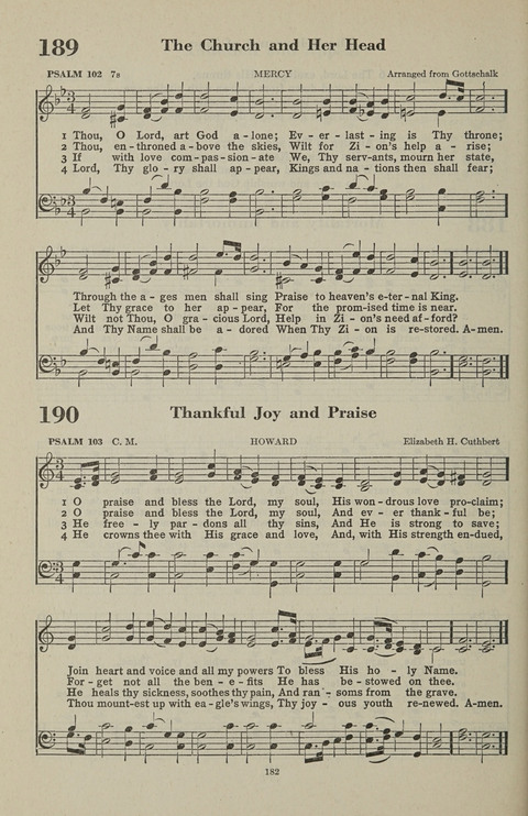 The Psalter Hymnal: The Psalms and Selected Hymns page 182