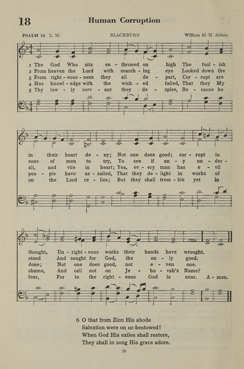 The Psalter Hymnal: The Psalms and Selected Hymns page 20