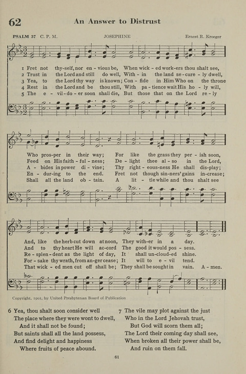 The Psalter Hymnal: The Psalms and Selected Hymns page 61