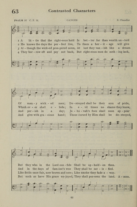 The Psalter Hymnal: The Psalms and Selected Hymns page 62