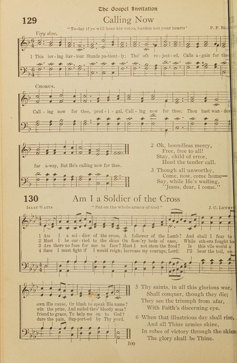 Popular Hymns Number 3: Popular Songs and Standard Hymns, suitable for the Bible School, Church Services, Christian Endeavor, Evangelistic Meetings and for the Family Circle page 100