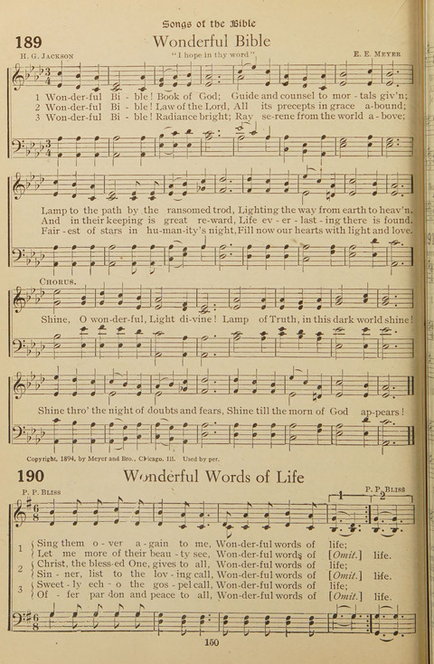 Popular Hymns Number 3: Popular Songs and Standard Hymns, suitable for the Bible School, Church Services, Christian Endeavor, Evangelistic Meetings and for the Family Circle page 150